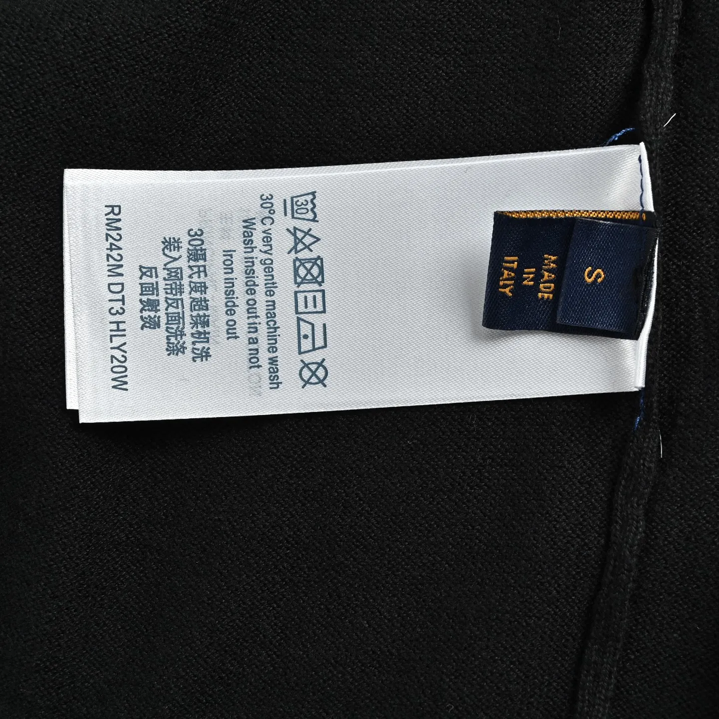 Louis Vuitton Louis Vuitton jacquard knitted short sleeves with logo on cuffs and small letters